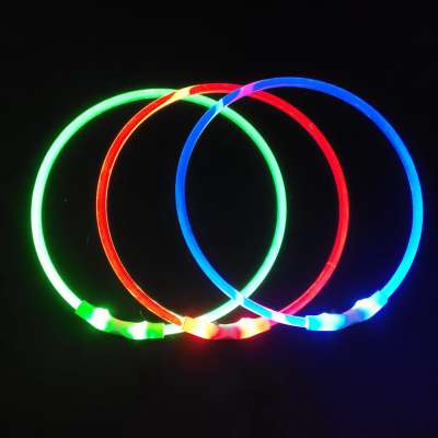 dog led collars led dog leash and collar dog led Safety Accesorios LED Nylon USB Rechargeable Flashing